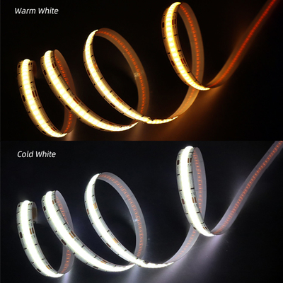 Hoogvermogen Dual White COB CCT Strip Light 3000K-6500K Kleurtemperatuur uniforme verlichting UL Listed Tape Light
