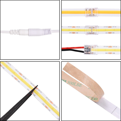UL Flexible LED Strip Famous Chip 24V Ultra Thin Silicone 10mm PCB board IP20 528 cob led lampen