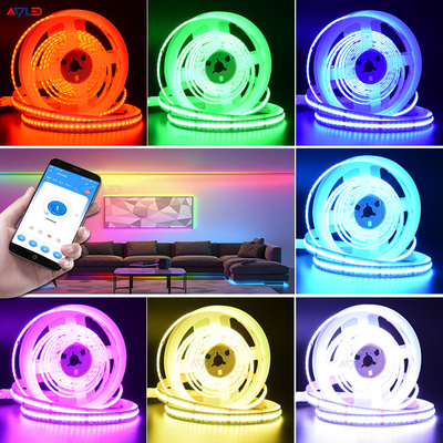 Buitenkant Gekleurde van LEIDENE RGB LEIDENE Strooklichten DC12V 24V Dotless Strook Super Helder