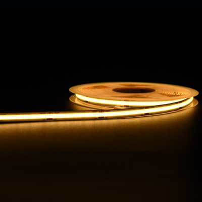 Geen minimale snijeenheid Vrije Warme Witte COB LED-strook 14W/M 5M Per rol 1400LM/M