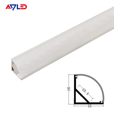 16*16mm Hangend geleid aluminium geanodiseerd aluminium extrusie geleid profiel oppervlak hoek gemonteerd geleid lichtstrook profiel