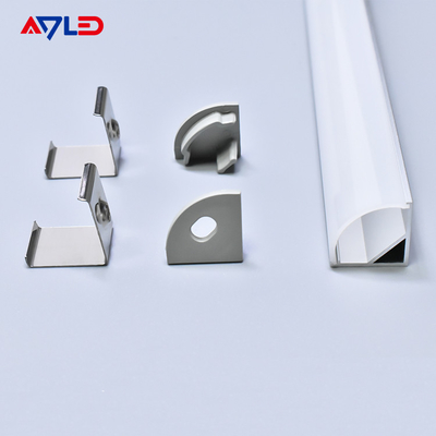 16*16mm Hangend geleid aluminium geanodiseerd aluminium extrusie geleid profiel oppervlak hoek gemonteerd geleid lichtstrook profiel