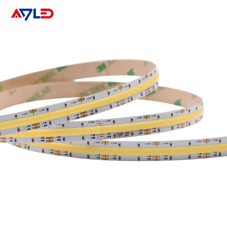 Hoogvermogen Dual White COB CCT Strip Light 3000K-6500K Kleurtemperatuur uniforme verlichting UL Listed Tape Light
