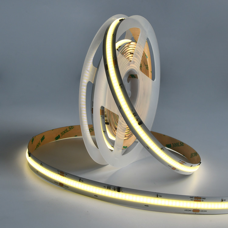 Dynamisch wit afstembaar COB LED-strook 24V naadloos licht Uitgang Vibrant wit Opties Lineaire verlichting