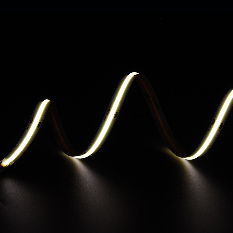 Superhelder 528 LEDs/M COB Led Strip 12V 24V 10MM Vlekloos geel COB/FOB Strip Light