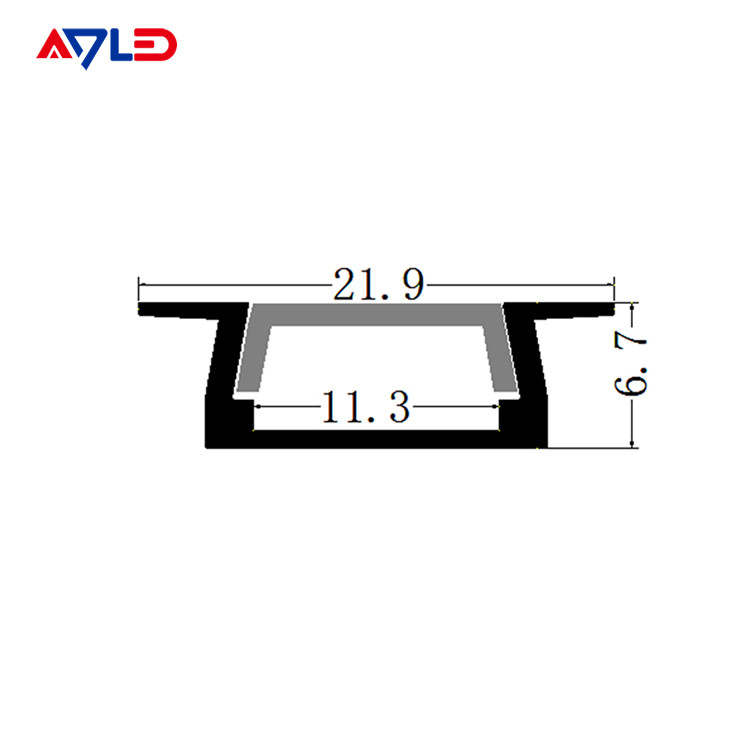 11 mm borad 15,8 * 6,7 mm Led Strip Light Aluminium Profiel Gemakkelijk te installeren Led Aluminium
