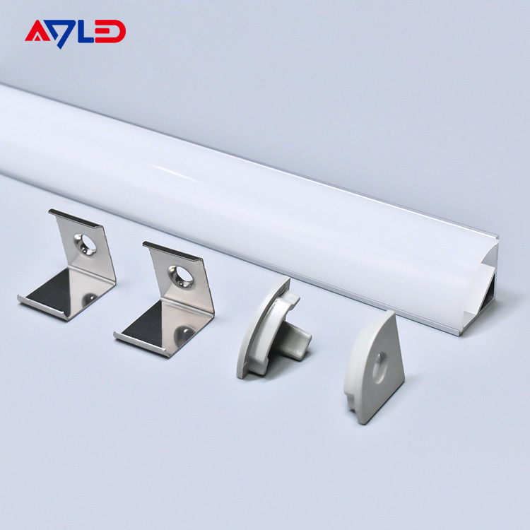 16*16mm Hangend geleid aluminium geanodiseerd aluminium extrusie geleid profiel oppervlak hoek gemonteerd geleid lichtstrook profiel